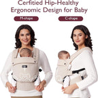 Momcozy Baby Carrier - Ergonomic, Cozy and Lightweight Carrier for 3-24 Months, Effortless to Put On, Ideal for Hands-Free Parenting, Enhanced Lumbar Support, Khaki