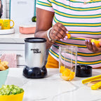 nutribullet magic bullet Starter Kit - All-in-one Food Processor & Blender - 10,000 RPM Speed - 4 Piece Kit with High Torque Power Base, Tall Cup & Flip Top Lid & Cross Blade - For Meal Prep