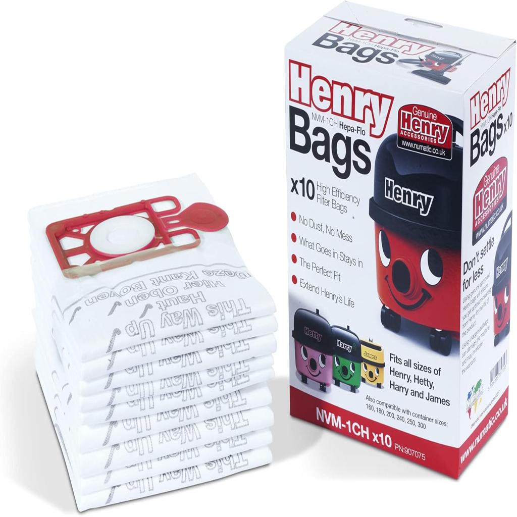Henry NVM-1CH/907075 HepaFlo Vacuum Bags, White, 10 Count (Pack of 1)