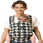 Momcozy Baby Carrier - Ergonomic, Cozy and Lightweight Carrier for 3-24 Months, Effortless to Put On, Ideal for Hands-Free Parenting, Enhanced Lumbar Support, Houndstooth
