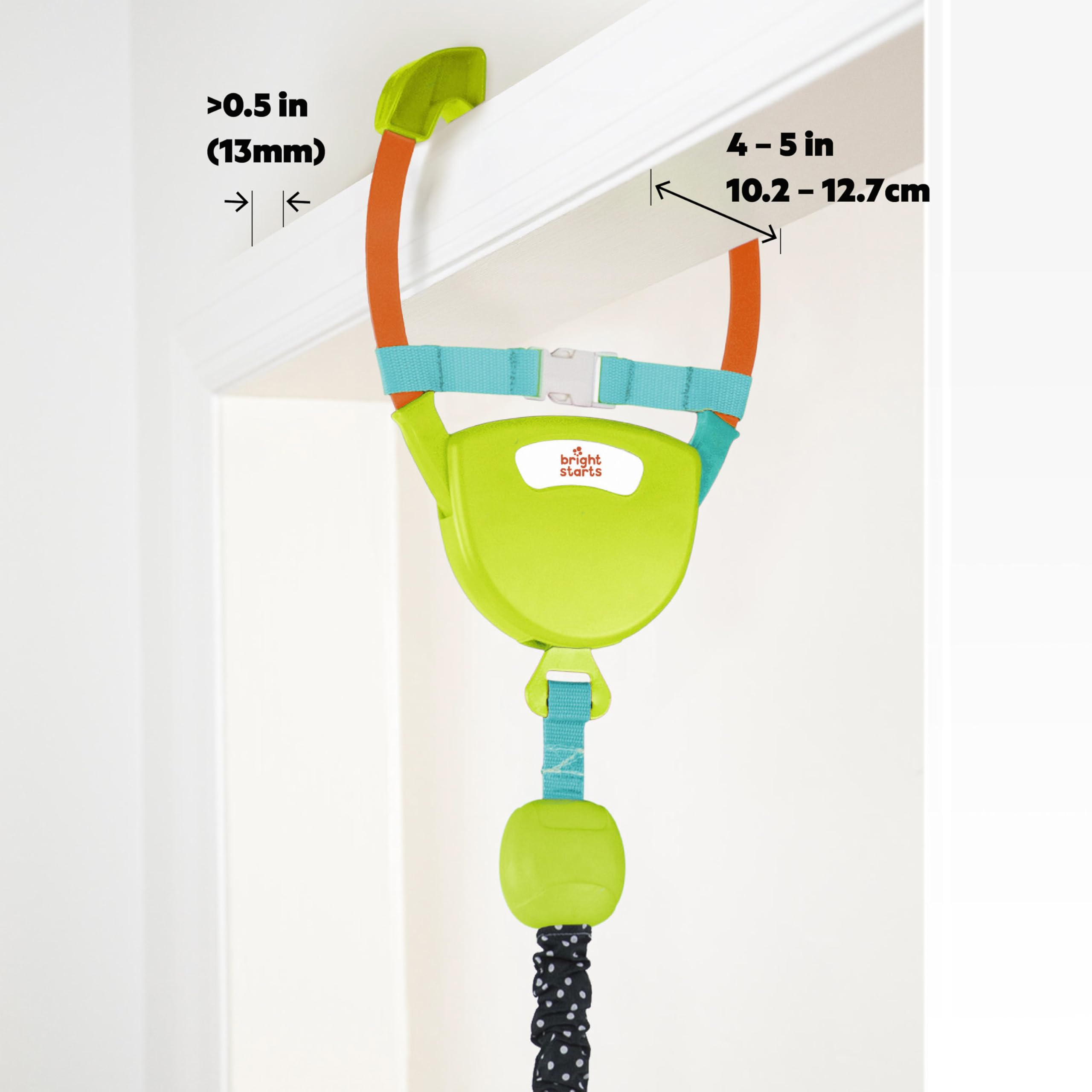 Bright Starts Playful Parade Door Jumper for Baby with Adjustable Strap, 6 Months and Up, Max Weight 26 lbs