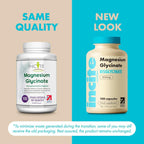 Incite Nutrition Magnesium Glycinate - 500mg - Premium Quality Natural - High Strength 100 Vegan Capsules (3 Month Supply) with Highest Bioavailability - Magnesium Supplements (bisglycinate)