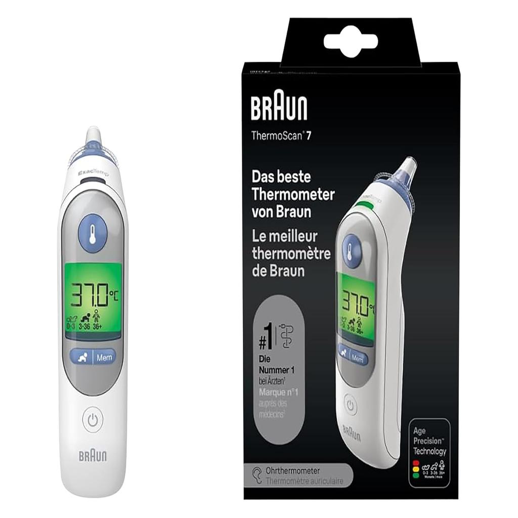 Braun ThermoScan 7 Ear thermometer | Age Precision Technology | Digital Display | Baby and Infant Friendly | No.1 Brand Among Doctors1