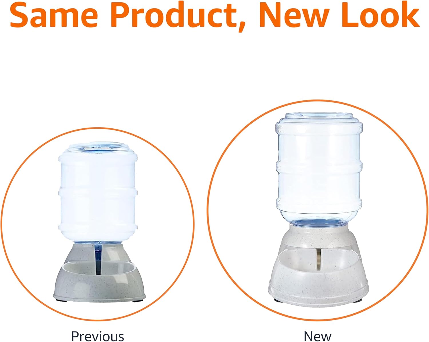 Amazon Basics Dog and Cat Water Feeder, Small, 1 Gallons (3.8 liters), Transparent