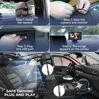 GEARCELL Baby Car Camera HD 1080P Baby Mirror with 4.3'' Display for Rear Seat, Backseat Monitors with Night Vision Function, Wide View Angle, Rear Facing Seat Safety Mirror Kit