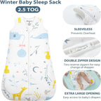 Mosebears Baby Winter Sleeping Bag, Children's Sleeping Bag, 2.5 Tog, Baby Sleeping Bags,100% Cotton for Various Sizes from Birth to Age of 24 Months(12-18 Months)