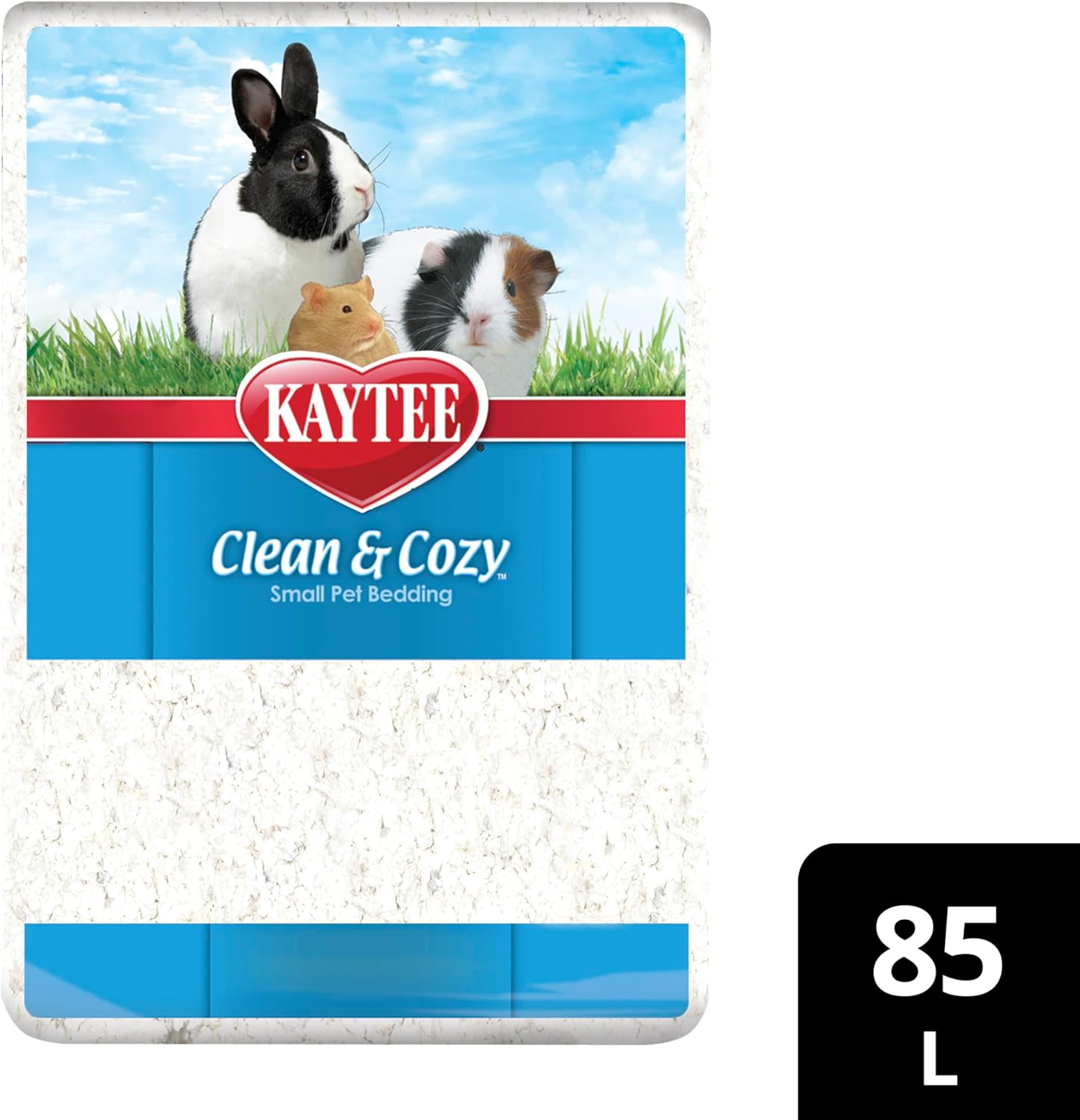 Kaytee Clean & Cozy White Paper Bedding, Made for Small Animals, 85 Liters