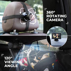 GEARCELL Baby Car Camera HD 1080P Baby Mirror with 4.3'' Display for Rear Seat, Backseat Monitors with Night Vision Function, Wide View Angle, Rear Facing Seat Safety Mirror Kit