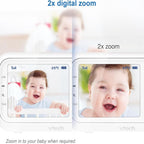 VTech VM3250 Video Baby Monitor with Camera,300m Long Range, Baby Monitor with 2.8"LCD Screen,Up to 19-hr Video Streaming,Night Vision,Secured Transmission,Temperature Sensor,Soothing Sounds,2X Zoom