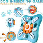 YETEE Interactive Dog Puzzle Feeder, Treat Dispenser Dog Puzzle Toys with Squeaker & Non-Slip, Slow Feeder Bowl for Mental Enrichment, IQ Training & Anxiety Relief (Style 1)