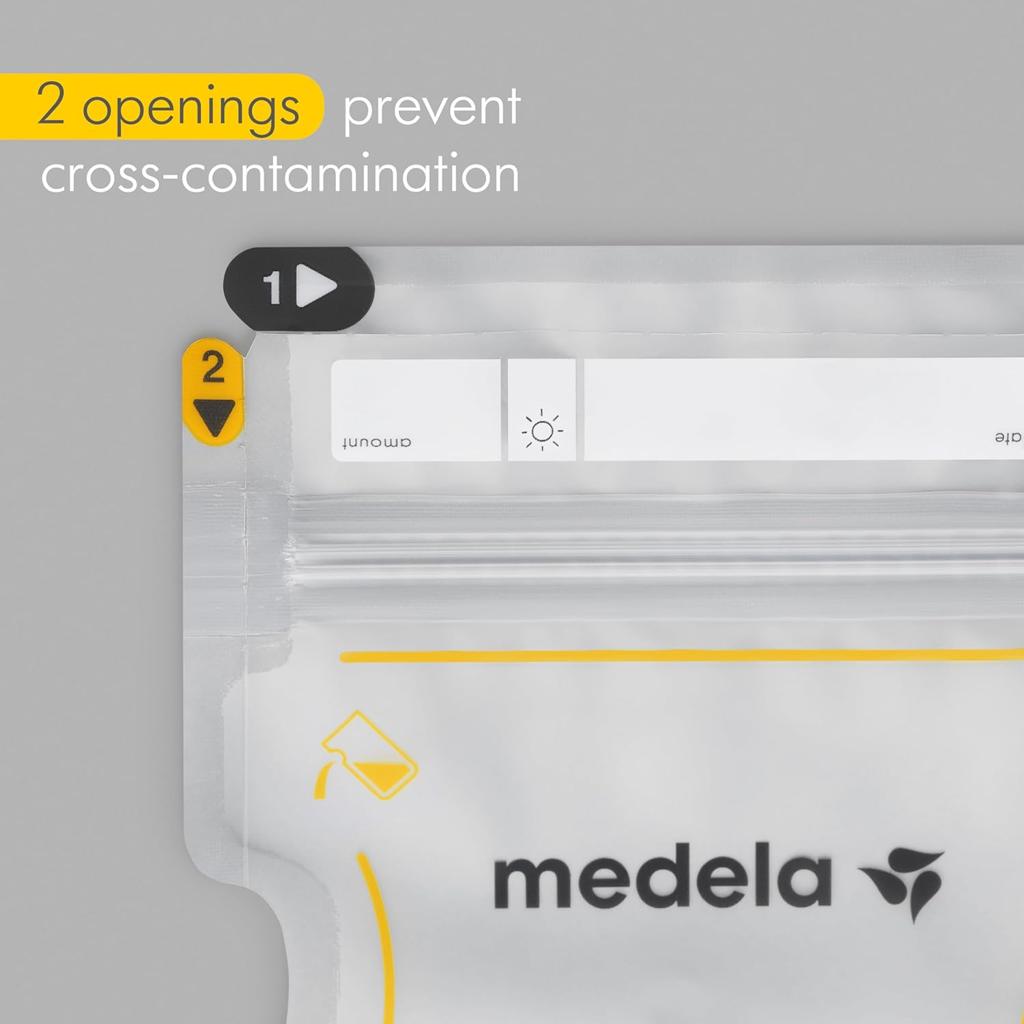 Medela Easy Pour Disposable Breast Milk Storage Bags, 210ml Capacity, Leak Proof Design with Milk Protection, BPA Free, Pack of 50