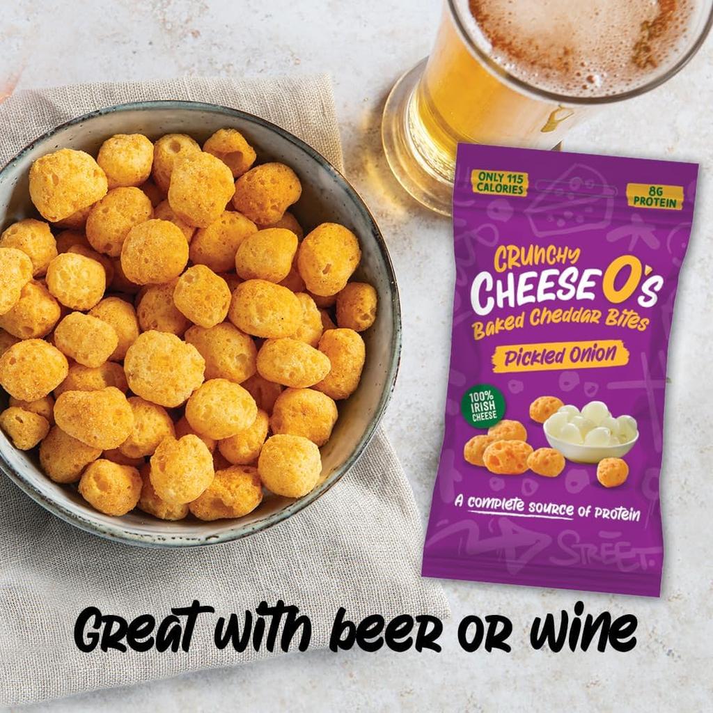 CheeseO's Crunchy Baked Cheddar Bites - Keto Snacks - High-Protein Cheese Snacks - Variety Multipack 12x20g - Low Carb -Gluten Free - Vegetarian