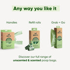 Beco Strong & Large Poop Bags - 270 Bags (18 Rolls of 15) - Unscented - Dispenser Compatible Dog Poo Bags [Energy Class A]