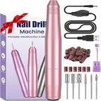 Electric Nail Files, Professional Nail Drill Machine, 20000RPM Adjustable Speed Manicure Pedicure Set with 6 Drill Bits, Low Vibration Low Noise Electric Nail Drill for Gel/Acrylic Nails for Beginner