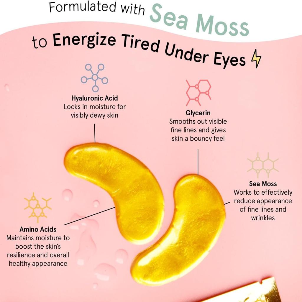 Under Eye Mask - Reduce Dark Circles, Puffy Eyes, Undereye Bags, Wrinkles - Gel Under Eye Patches, Vegan Cruelty-Free Self Care by grace and stella (24 Pairs, Gold)