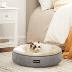Feandrea PGW050G01 Doughnut Dog Bed/Cat Bed Diameter 50 cm Light Grey