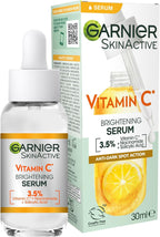 Garnier SkinActive Vitamin C Day Serum, Anti-Dark Spot and Brightening Face Serum for All Skin Types, 30 ml