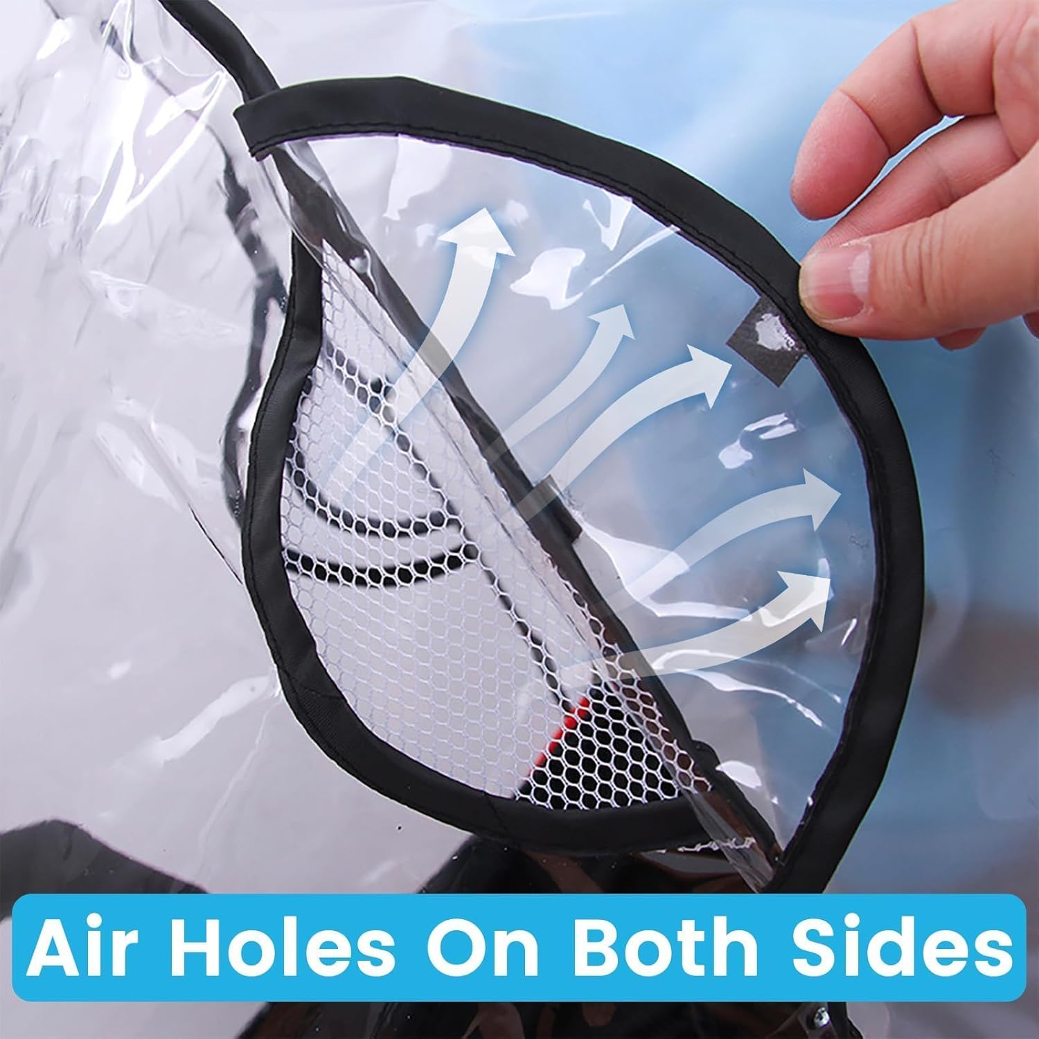 Universal Rain Cover for Pushchair Stroller, Pram Rain Cover with Window, Baby Buggy Cover Protect from Sun Dust Snow