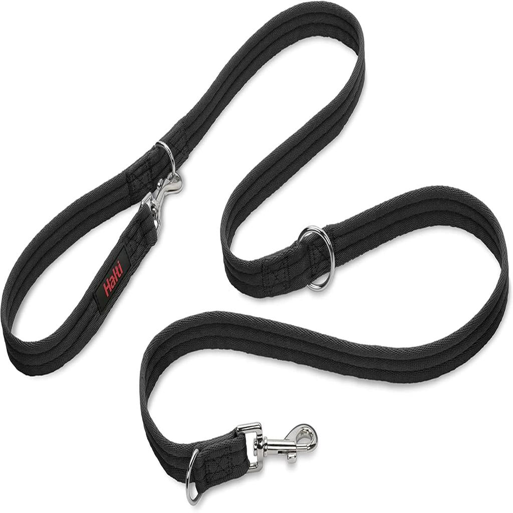 Company of Animals HALTI Training Lead Size Large Black, 2m, Professional Dog Lead to Stop Pulling on the Lead, Perfect for Puppy Walks, Easy to Use Double-Ended Dog Leash, Lightweight Soft & Durable
