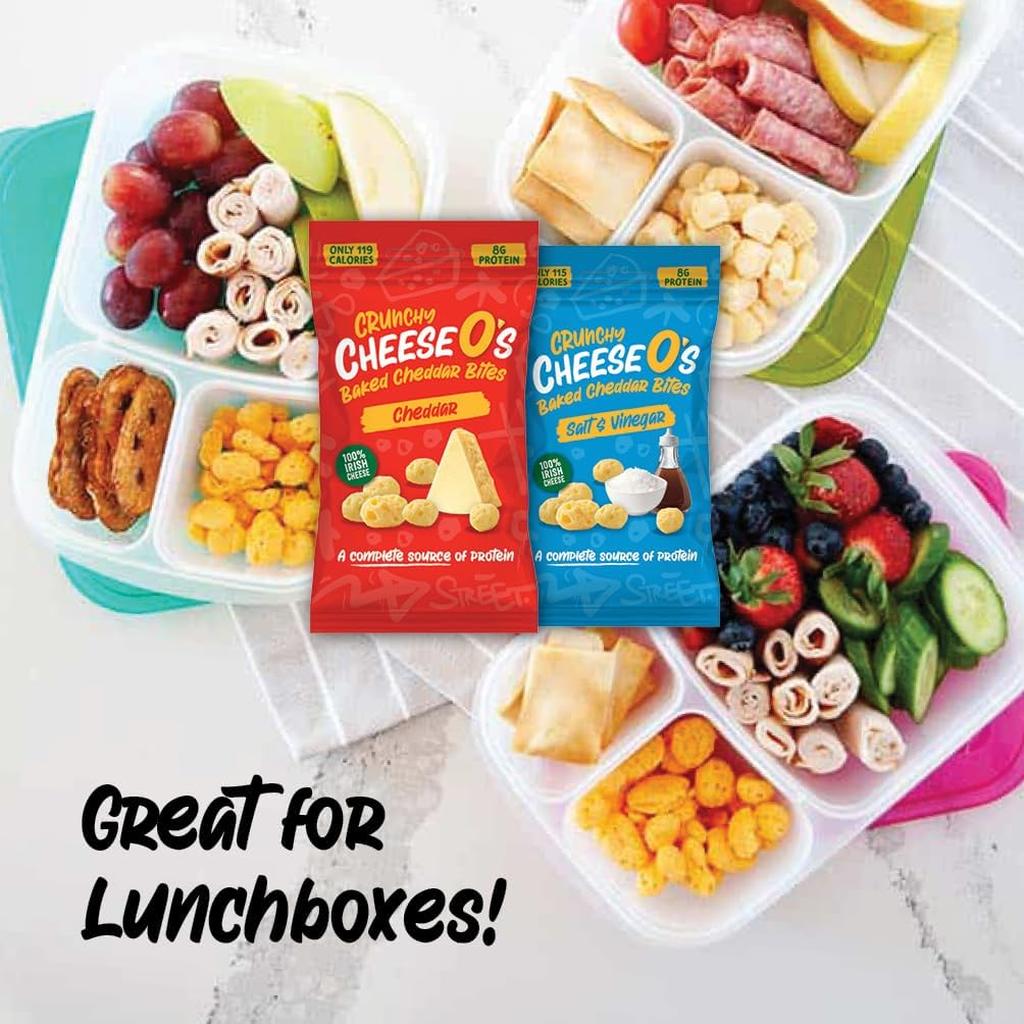 CheeseO's Crunchy Baked Cheddar Bites - Keto Snacks - High-Protein Cheese Snacks - Variety Multipack 12x20g - Low Carb -Gluten Free - Vegetarian