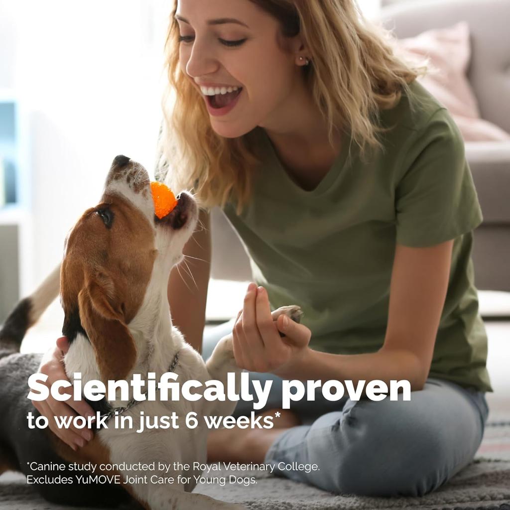 YuMOVE Senior Dog Joint Supplement - 120 Tablets, For Dogs Aged 8+ - Hip & Joint Aid for Older Dogs with Glucosamine, Chondroitin, ActivEase Green Lipped Mussel, Higher Strength for Joint Care