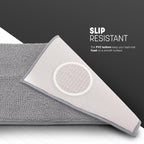 KEPLIN Non-Slip Microfibre Bath & Toilet Mat - Soft, Plush & Comfortable Rug with Machine Washable Design - Water Absorbent & Quick Drying to Keep Bathroom & Home Hygienic & Clean-(40x60cm) Light Grey