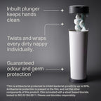 Tommee Tippee Twist and Click Poubelle à Couches de Taille XL, Pouvant Contenir Jusqu’à 60 Couches, Système Plus Respectueux de l’Environnement, Comprend 1x Recharge avec GREENFILM Antibactérien d’Origine Durable