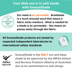 SnoozeShade Plus Extra Stroller Sun Shade & Mosquito Net – Breathable Mesh with Peek‑a‑Boo Window – Universal Fit for Travel, Umbrella & Jogging Strollers – Blocks 99% UV