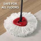 Vileda Turbo Spin Mop Refill, Pack of 2 Turbo Mop Head Replacements, Fits all Vileda Turbo Mops, Authentic Vileda Mop Head