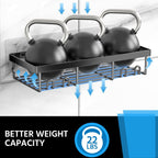 DIFULI Shower Caddy Shelf Organiser 2 Pack, No Drill Black Shower Shelves,Self Adhesive Bathroom Storage Accessories