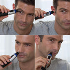 Panasonic ER-GN30 Wet & Dry Electric Facial Hair Ear and Nose Hair Trimmer for Men, Battery-Powered with 90 min operation, Black