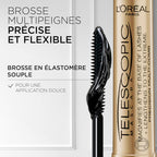 L'Oréal Paris Black Mascara for Precise Separated Eyelashes with Telescopic Length, False Lash Telescopic Gold Mascara, Black, 1 x 8 ml