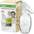 haakaa Silicone Breast Pump & Breast Milk Catcher, 100 ml Hand Breast Pump, Transparent Manual Breast Pump, Healthy and Harmless