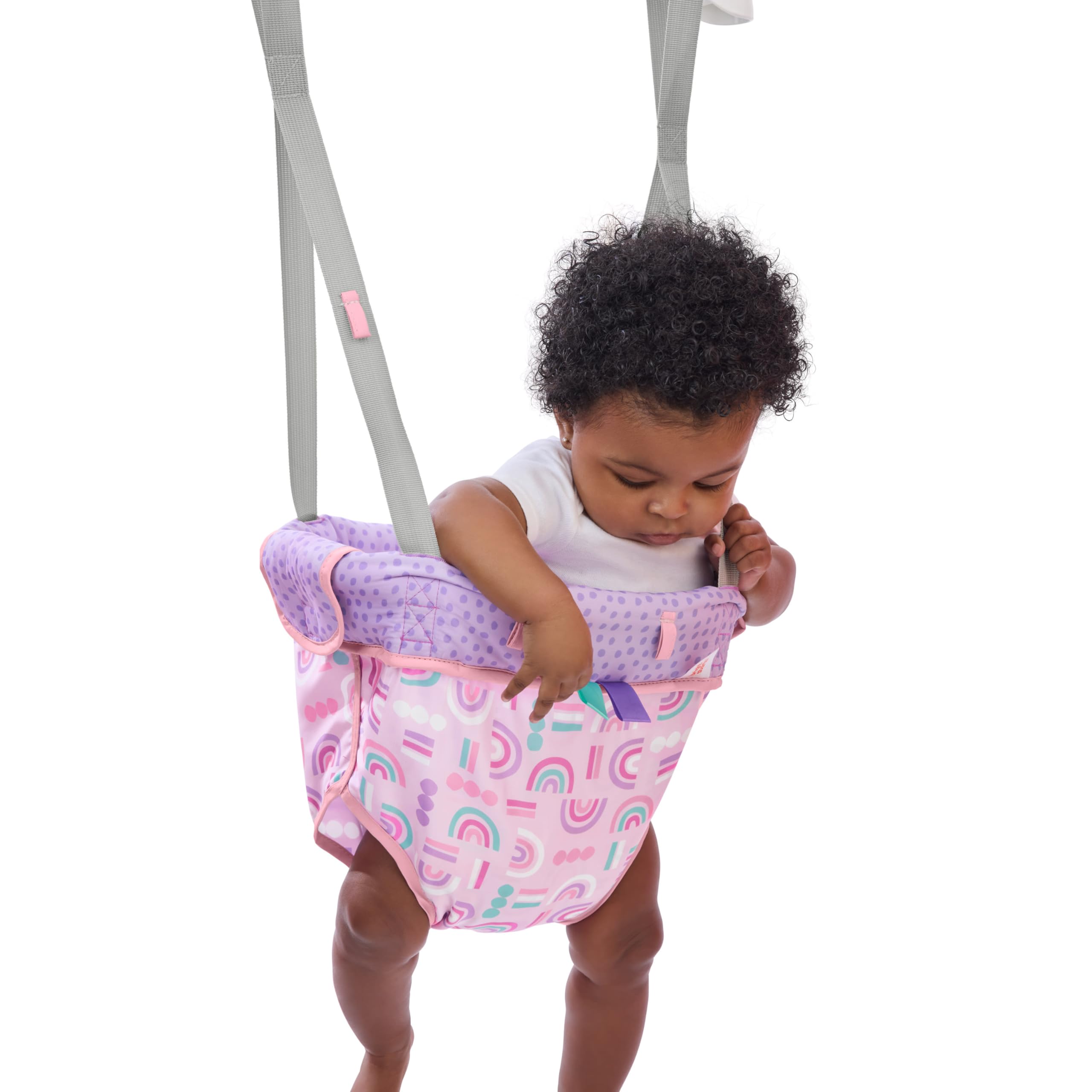 Bright Starts Playful Parade Door Jumper for Baby with Adjustable Strap, 6 Months and Up, Max Weight 26 lbs