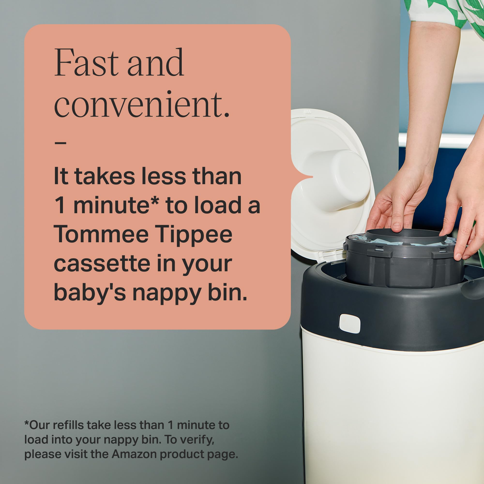 Tommee Tippee Twist and Click Nappy Bin Refill Cassettes, Pack of 12 Refill Cassettes with Multilayer, Antibacterial Film for Odour and Germ Protection