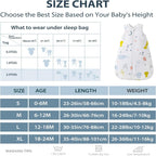Mosebears Baby Winter Sleeping Bag, Children's Sleeping Bag, 2.5 Tog, Baby Sleeping Bags,100% Cotton for Various Sizes from Birth to Age of 24 Months(12-18 Months)