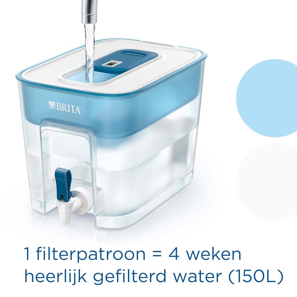 BRITA Flow XXL Water Filter Tank (8.2L) incl. 1x MAXTRA PRO All-in-1 cartridge - fridge-fitting dispenser for families and offices - now in sustainable Smart Box packaging