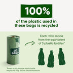 Beco Strong & Large Poop Bags - 270 Bags (18 Rolls of 15) - Unscented - Dispenser Compatible Dog Poo Bags [Energy Class A]