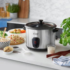 Russell Hobbs Electric Rice Cooker & Steamer - 1.8L (10 cup) Keep warm function, Removable non stick bowl, Easy to clean, Steamer basket, measuring cup & spoon inc, Energy saving, 700W, 19750