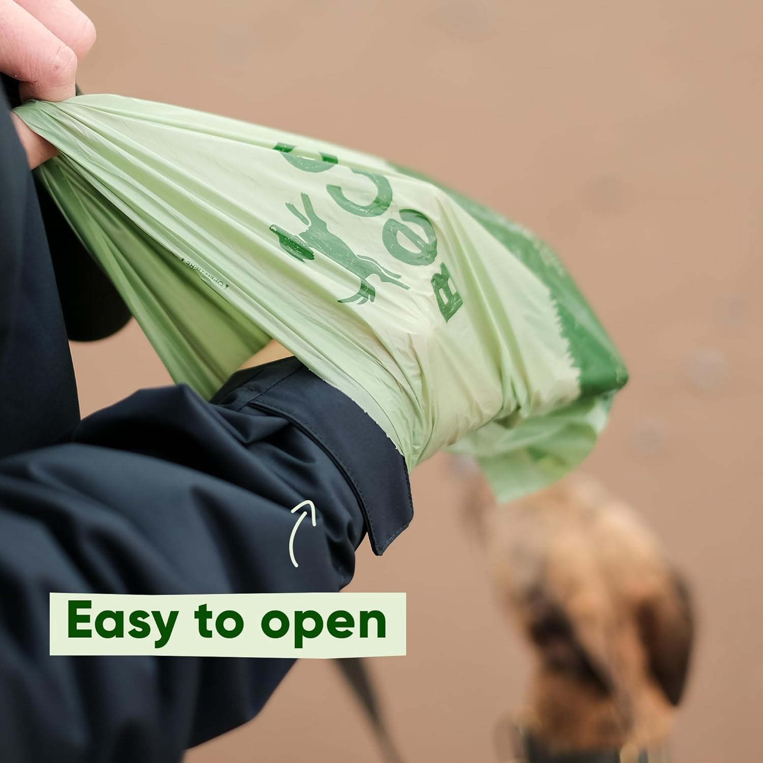 Beco Strong & Large Poop Bags - 270 Bags (18 Rolls of 15) - Unscented - Dispenser Compatible Dog Poo Bags [Energy Class A]