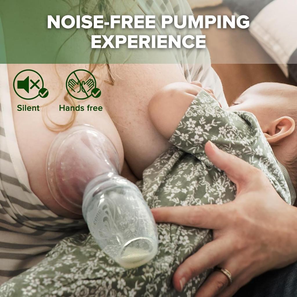 haakaa Silicone Breast Pump & Breast Milk Catcher, 100 ml Hand Breast Pump, Transparent Manual Breast Pump, Healthy and Harmless