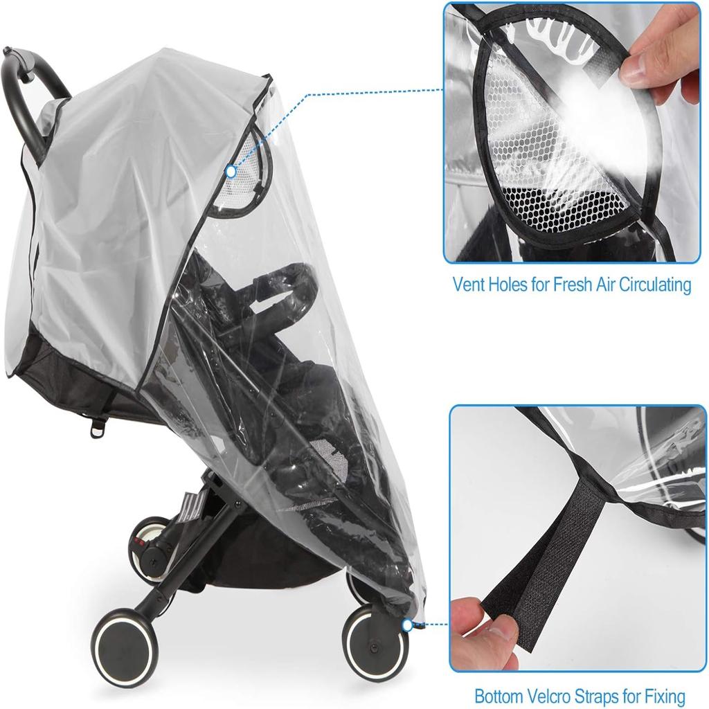 Hrzeem Universal Rain Cover For Pushchair,Pram Cover,Rain Pram,Travel Weather Shield Windproof, Waterproof, Protect From Sun Dust Snow Brand: Hrzeem