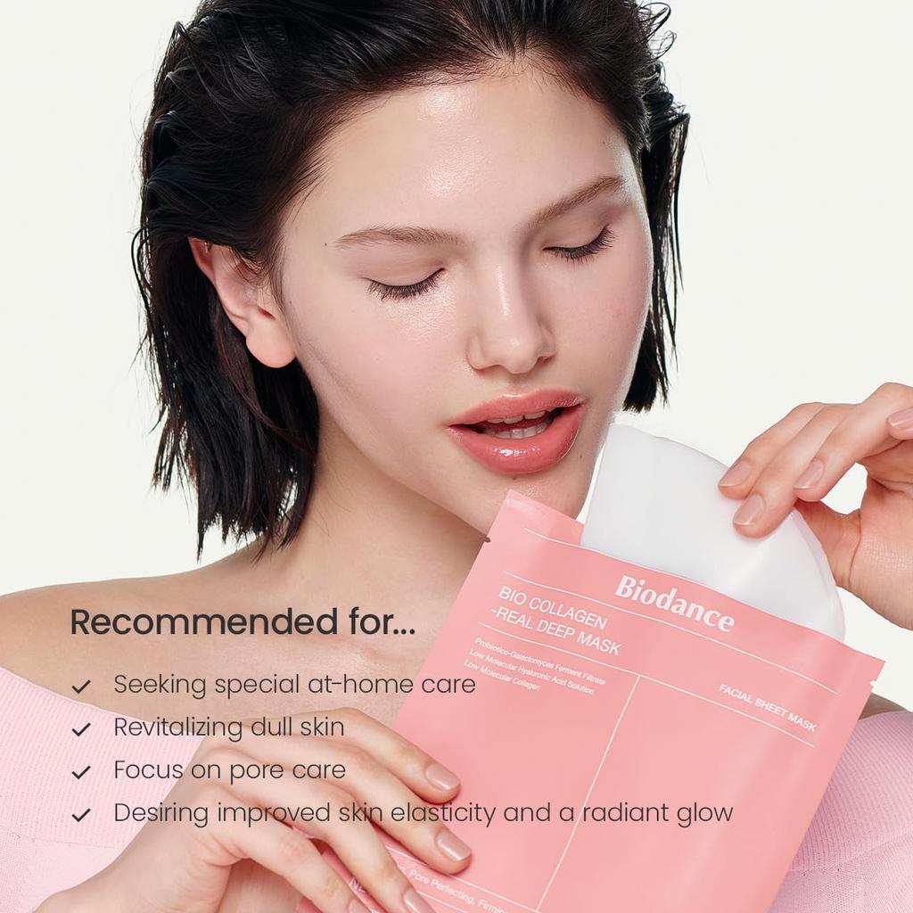 Biodance Bio-Collagen Real Deep Mask 4-pack Face Masks, Face Mask, Face Mask Women, Facial Mask, Pore Refining, Wrinkle Treatment