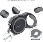 Edipets, Retractable Dog Lead, 3, 5 and 8 Metres, Extendable, Flexible Band for Walks, Dog Leash (Grey, 8 Metres)
