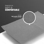 KEPLIN Non-Slip Microfibre Bath & Toilet Mat - Soft, Plush & Comfortable Rug with Machine Washable Design - Water Absorbent & Quick Drying to Keep Bathroom & Home Hygienic & Clean-(40x60cm) Light Grey