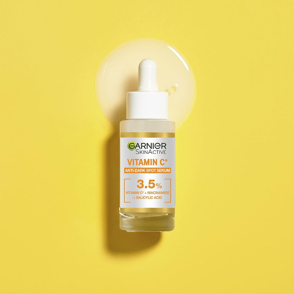 Garnier SkinActive Vitamin C Day Serum, Anti-Dark Spot and Brightening Face Serum for All Skin Types, 30 ml