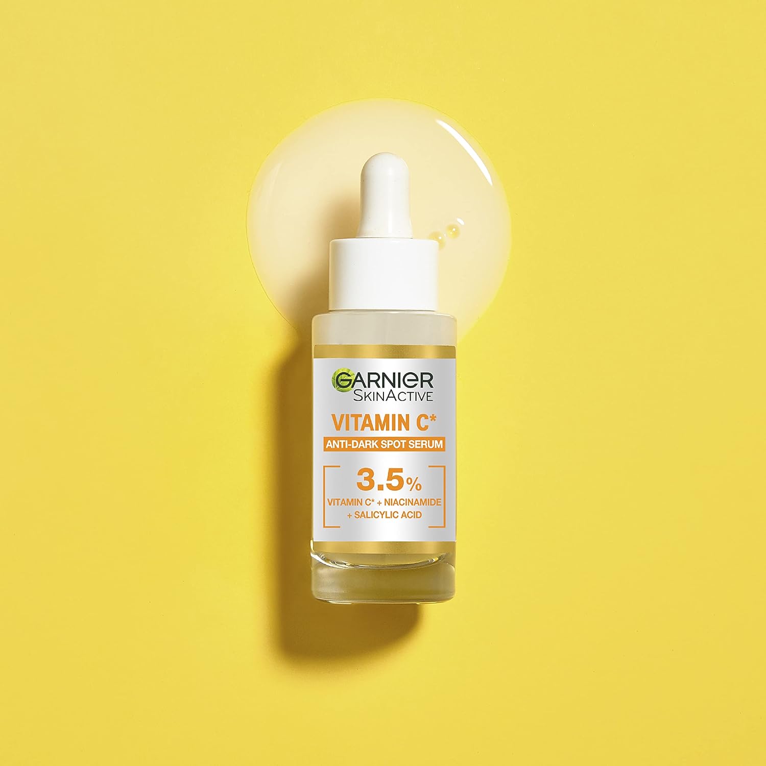 Garnier SkinActive Vitamin C Day Serum, Anti-Dark Spot and Brightening Face Serum for All Skin Types, 30 ml