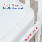 Russell Hobbs Electric Blanket, Heated Single Fitted Underblanket, 3 Heat Settings, Low Energy & Energy Efficient, Machine Washable, 70 X 150 cm, 60W, White, RHESB6001, 2 Year Guarantee