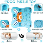 YETEE Interactive Dog Puzzle Feeder, Treat Dispenser Dog Puzzle Toys with Squeaker & Non-Slip, Slow Feeder Bowl for Mental Enrichment, IQ Training & Anxiety Relief (Style 1)