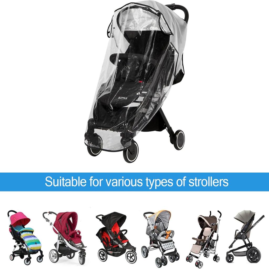 Hrzeem Universal Rain Cover For Pushchair,Pram Cover,Rain Pram,Travel Weather Shield Windproof, Waterproof, Protect From Sun Dust Snow Brand: Hrzeem